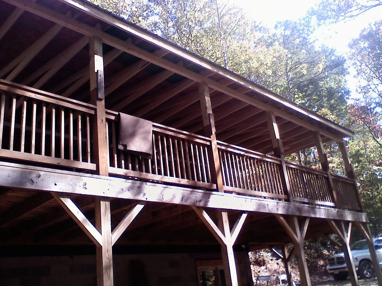 Timber framing under a new elevated porch and deck — Roof Leak Repair in Belleair Beach by Roofing Brothers